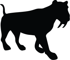 Saber-toothed Cat Silhouette