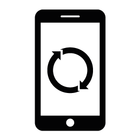 Smartphone with Reload Arrows Download